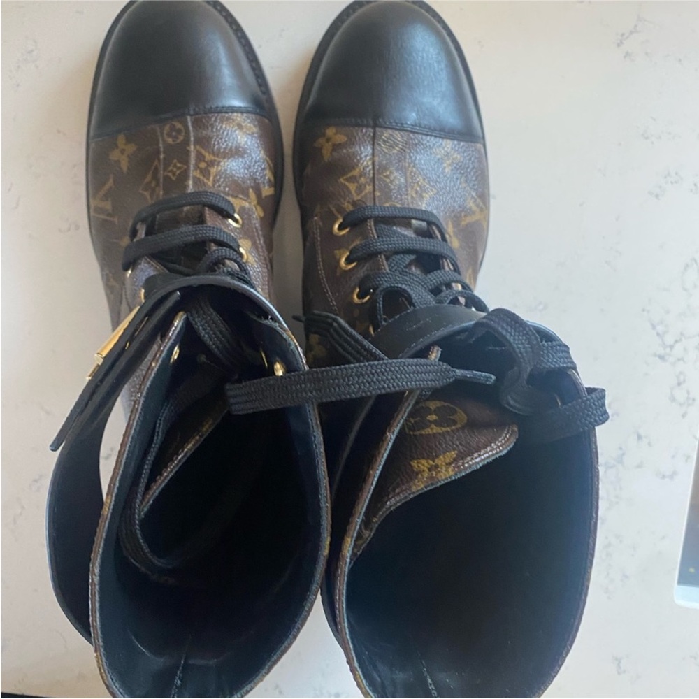 Louis Vuitton Women's Brown and Black Ankle Boots - Picture 5 of 12